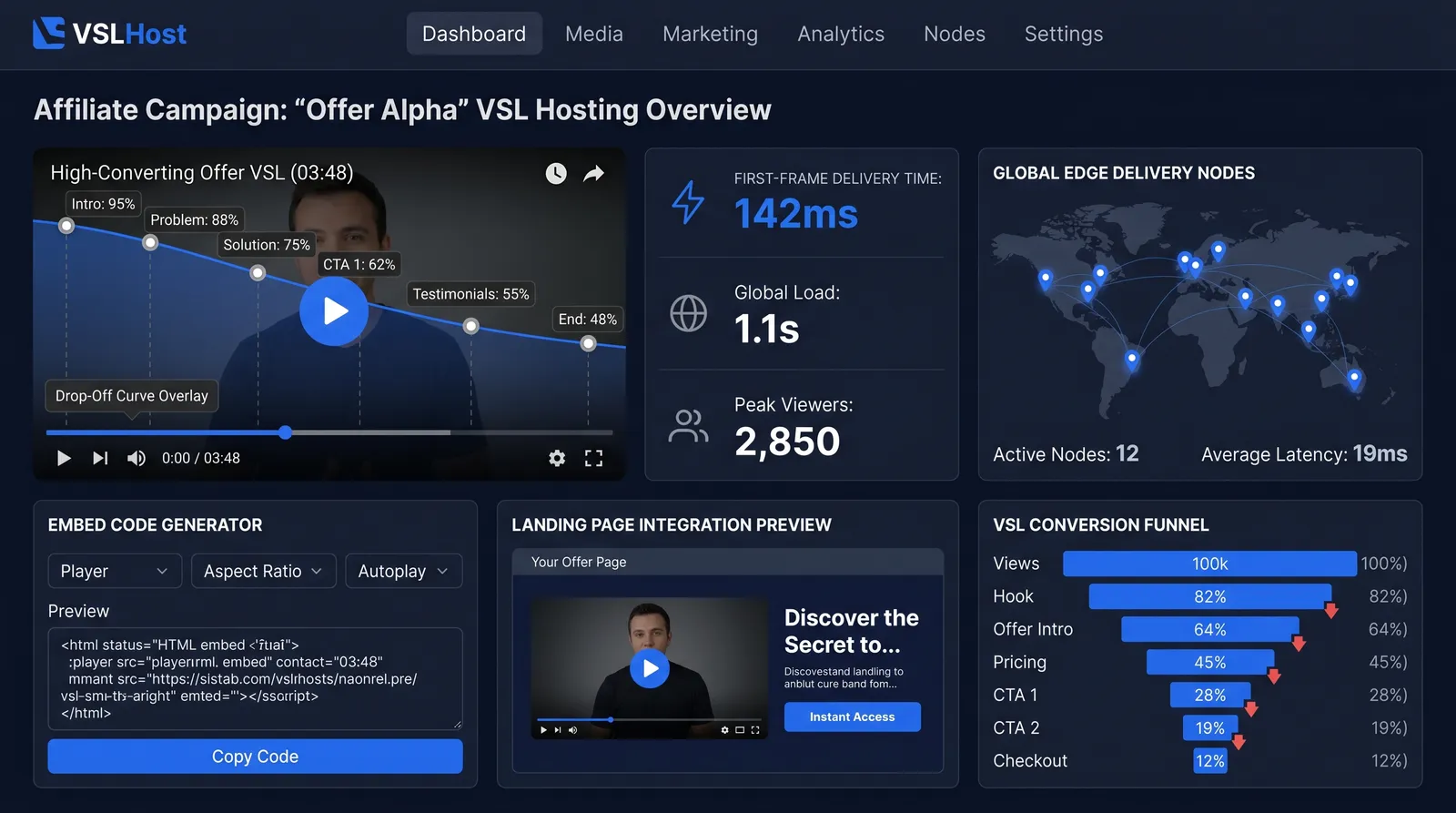 HostMyVSL interface